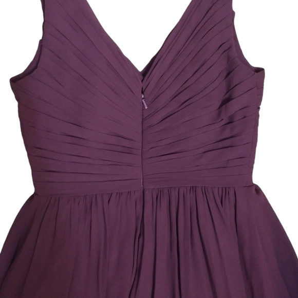 Bill Levkoff Knee Length Pleated Bridesmaid Dress - Picture 7 of 8